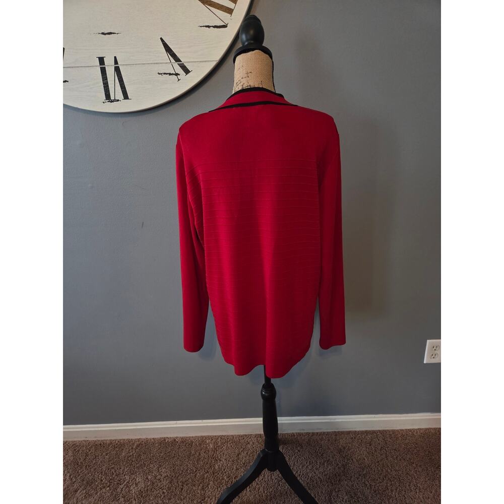 Exclusively Misook Mandarin Collar Button Front C… - image 2